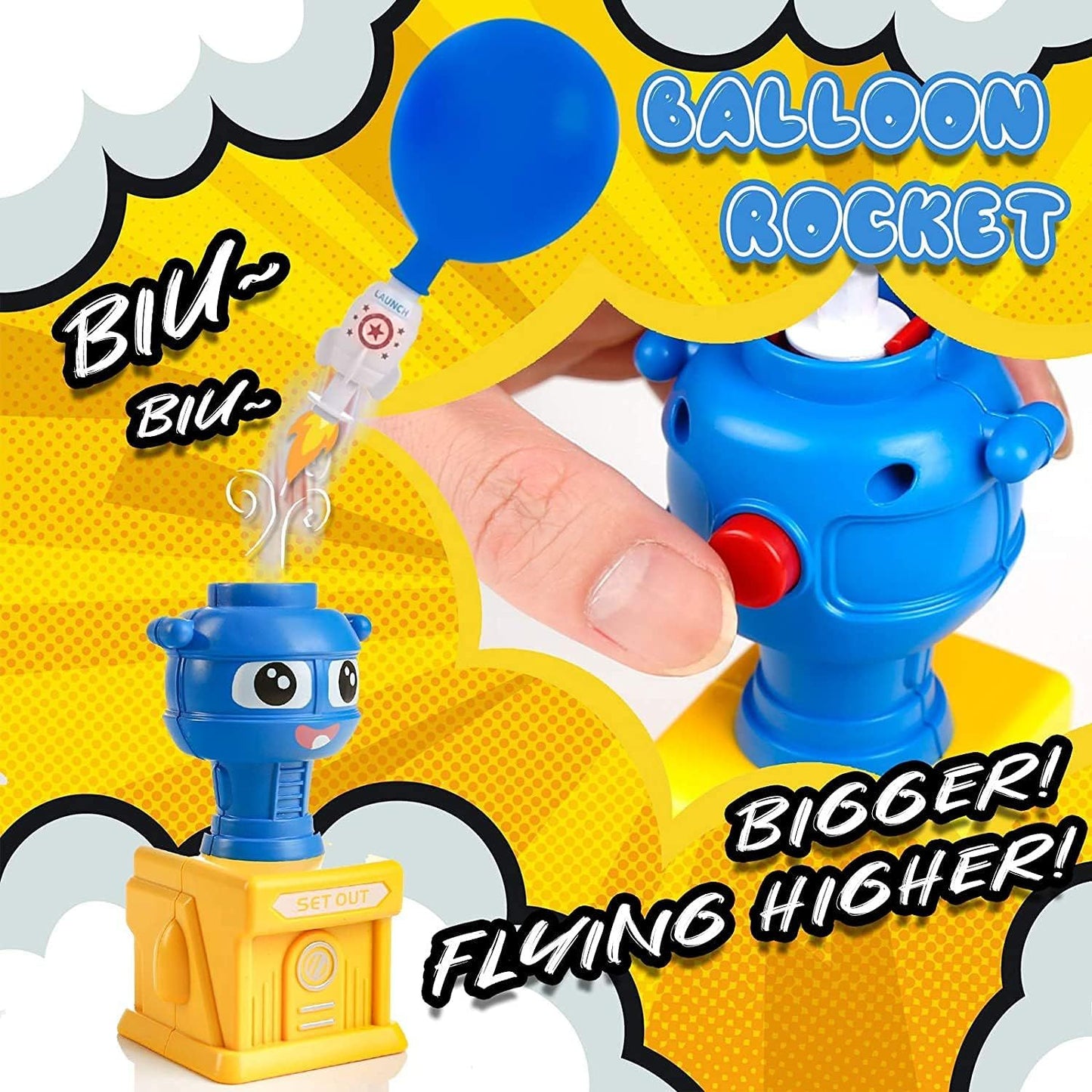 Car Balloon Air Power Toy Powered Balloon Launch Tower Balloon Car Toys for Kids